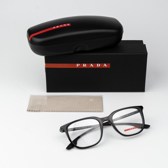 Prada Linea Rossa Men Eyeglasses Black Square Pilot Men PS01OV 1AB1O1 BRAND NEW - Picture 9 of 9